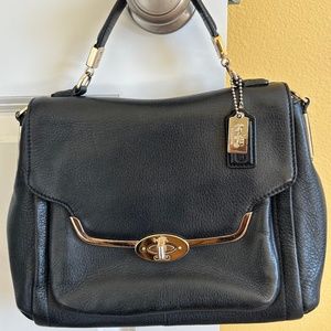 Coach Madison Sadie Leather Handbag - Coach 26624 Black